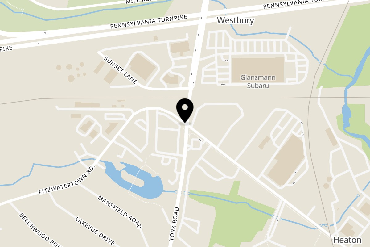 Map showing the location of Giuseppe Pizza & Family Restaurant on 1200 N York Rd in Willow Grove